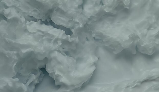 Abstract white creamy foam texture with thick peaks and soft waves
