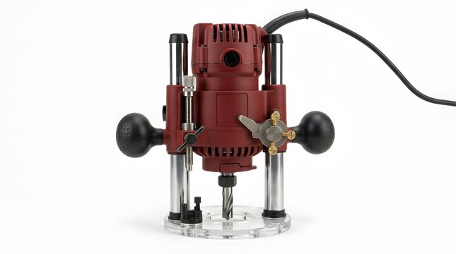 Compact Red Drill Press with Stand and Drill Bit
