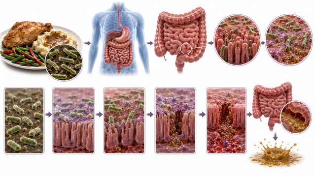Human Campylobacteriosis from Contaminated Poultry, Campylobacter Intestinal Infection Causing Enterocolitis and Diarrhea