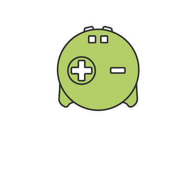 Green cartoon game controller icon