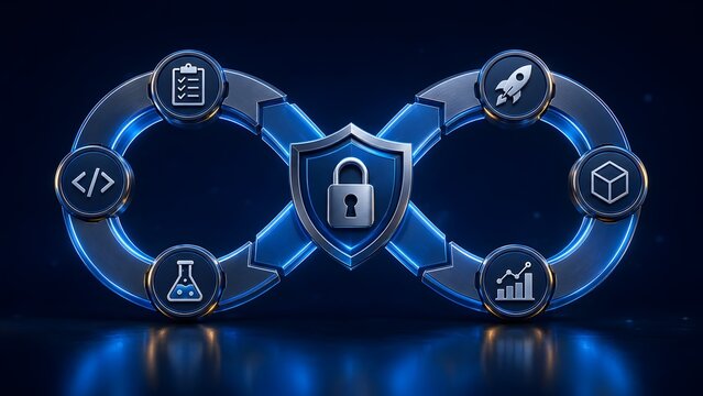 DevSecOps infinity loop pipeline demonstrating continuous integration and secure software development lifecycle