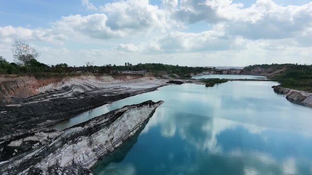 Footage of Geological Structure on the open pit coal mining (Coal Layer)