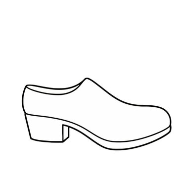 Outline of a clog shoe