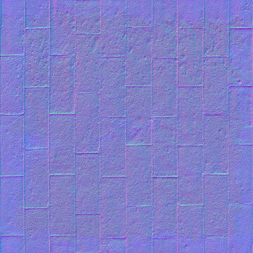 Title: Medieval Gothic Stone Floor Texture Seamless Normal Map