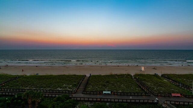 North Carolina Beach Ocean Front Timelapse