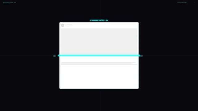 AI Moderation Engine Scanning Social Media Content Animation