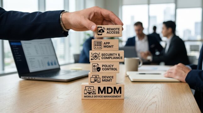 Hand placing remote access block in mdm mobile device management stack