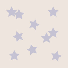 Obraz premium Purple stars clipart, cute pastel shape graphic