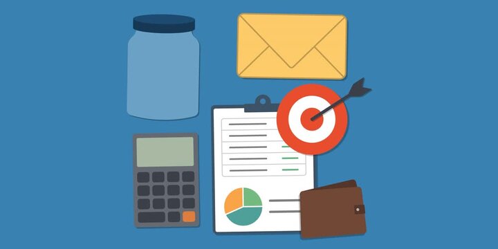 Empty savings reserve rebuilt through a fresh savings plan, renewed contributions and a clear financial target. Savings restart concept scene. Savings recovery and personal financial rebuilding.
