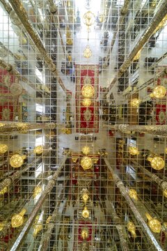 Wihan Kaeo (Glass Temple) : a breathtaking, mirrored assembly hall, Wat Muang, Ang Thong Province, Isan, Thailand