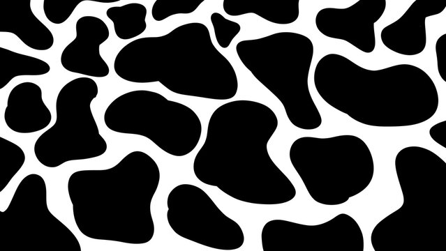 Cow skin animal print pattern. Cow print background. Hand drawn cow pattern. Animal print background
