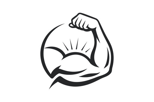 A muscular arm flexing its bicep in a powerful gesture