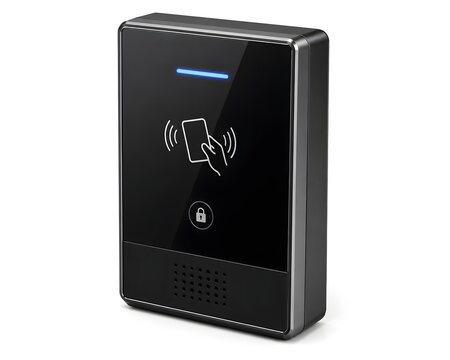 RFID Access Control Reader Isolated on White Background