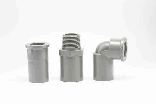 Plumbing Fittings on White Background