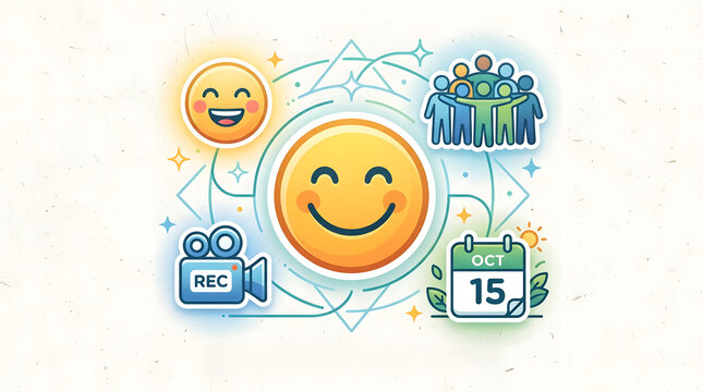 Animated Smileys and Digital Icons for Positive Emotions and Communication