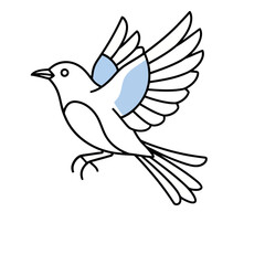 Obraz premium Stylized bird in flight