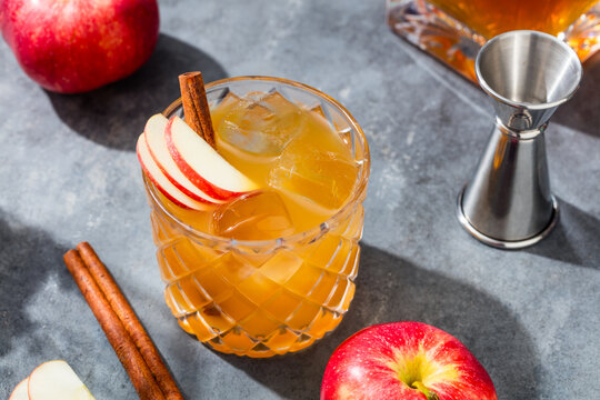 Cold Boozy Bourbon Apple Cider Old Fashioned
