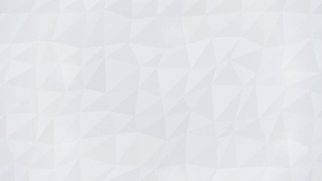 Abstract white polygonal low poly geometric background animation, suitable for corporate presentations, digital web headers and video backgrounds