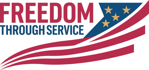 Obraz premium Creative veterans day typography design with patriotic colors for national holiday celebration and remembrance