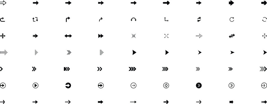 Black vector arrows collection. Arrow icon. Simple arrow big set.