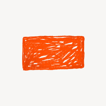 Hyphen sign, cute crayon symbol illustration