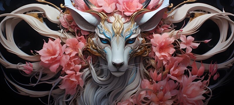 A sphinx demon , a small creature made of glass that is sitting in the palm of your hand ,generative AI