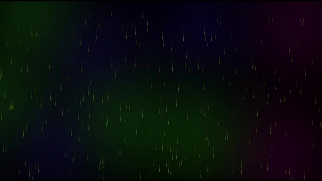 Toxic yellow acid rain falling on dark abstract background