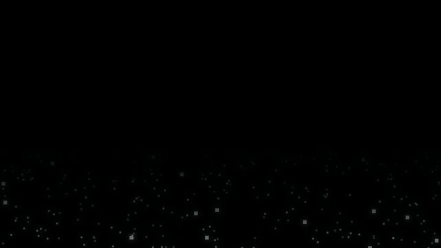 Glowing square particles rising seamless loop motion background