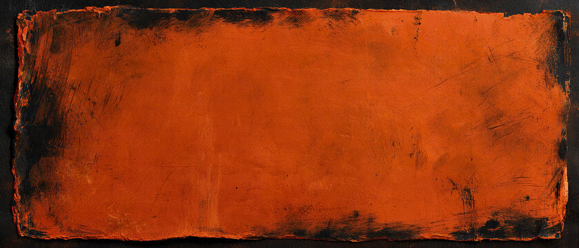 Halloween grunge paper background with rich orange vintage texture and dark distressed edges creating eerie atmosphere