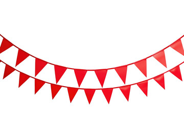 Obraz premium Double Red Triangle Pennant Garland