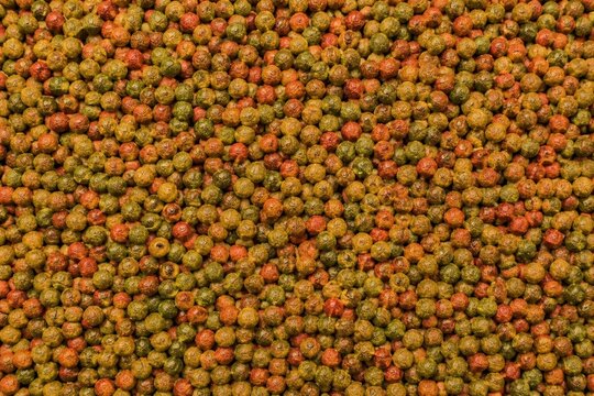 Pellet Fish Food Background. Pet Food Background.