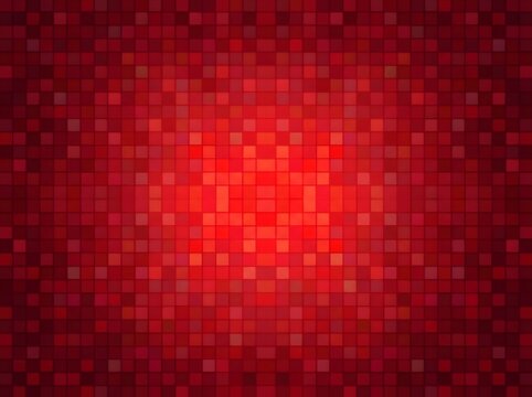 A vibrant abstract geometric background featuring a rich red color palette and a detailed mosaic tile pattern ideal for contemporary design applications and projects