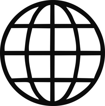 Global Business Globe Icon International Trade and Worldwide Business Symbol