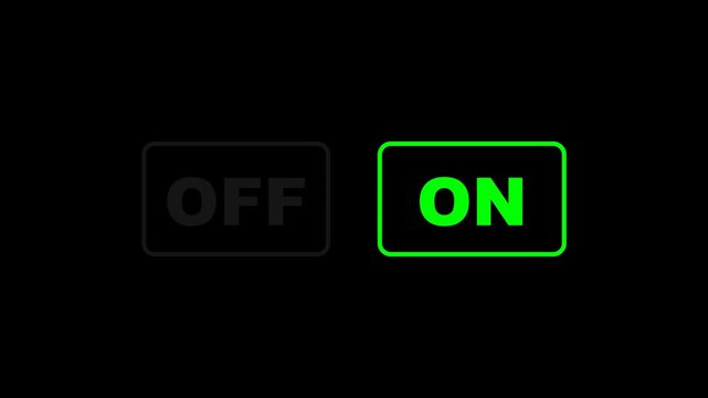 Neon Green ON OFF Toggle Switch UI Button Animation