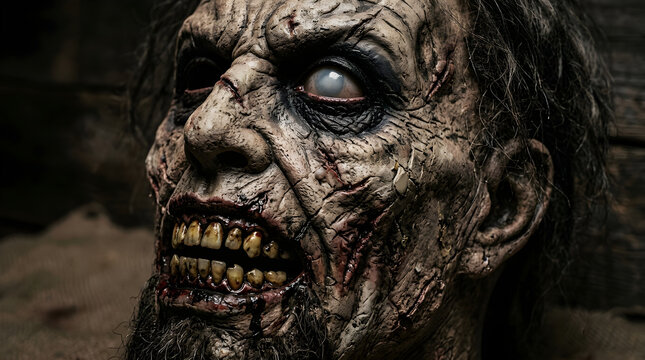 portrait of a scary zombie
