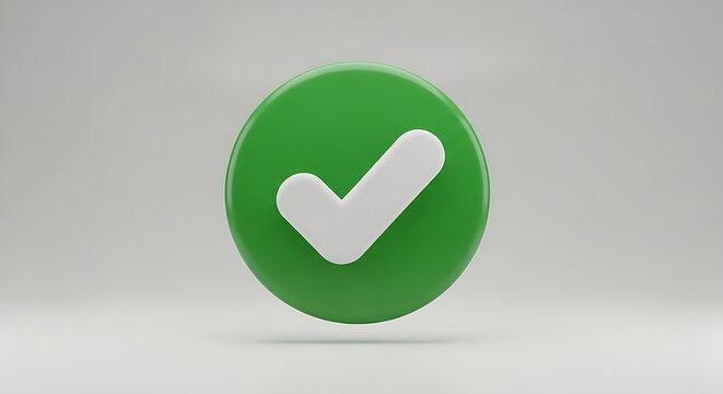 Green checkmark icon with white center