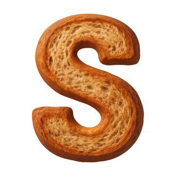 PNG Toasted bread letter S