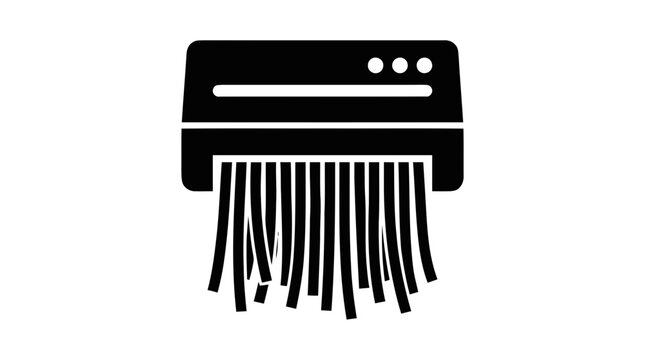 Vector illustration of paper shredder machine on a transparent background