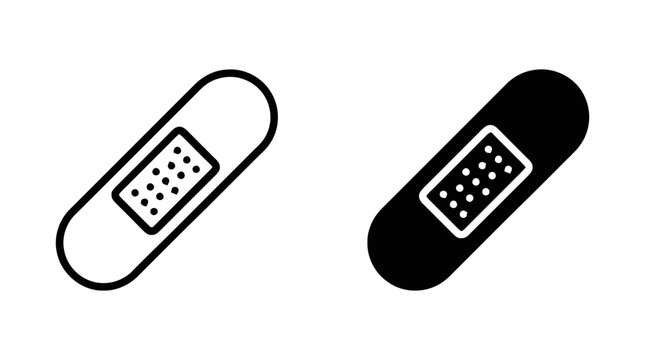 Vector illustration of adhesive bandage single icon vector design on a transparent background