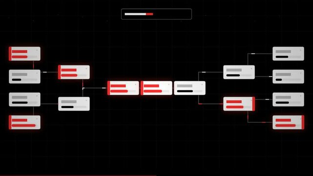 Tournament Bracket Infographic Motion Graphic with Animated Statistics