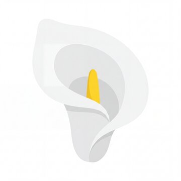 White calla lily flower vector illustration isolated on white
