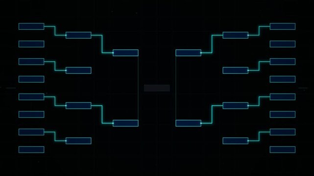 Futuristic Neon Sports Tournament Bracket Animation