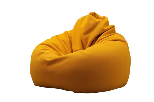 Mustard yellow bean bag chair