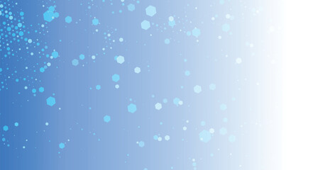 Fototapeta premium Abstract Blue and Pink Hexagonal Particle Background, Blue Christmas Background with Snowflakes and Winter Holiday Decoration Abstract Blue Snowy Wallpaper Design