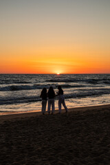 sunset on La Barrosa beach in Sancti Petri, Cadiz, Spain © josevgluis