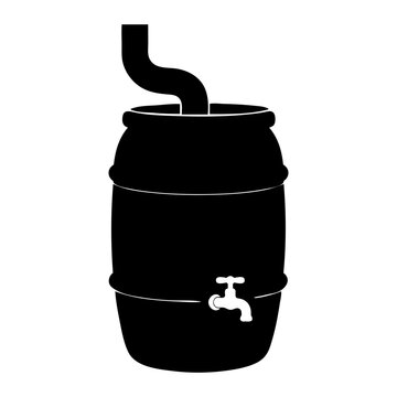 Rain Barrel with Downspout for Rainwater Collection