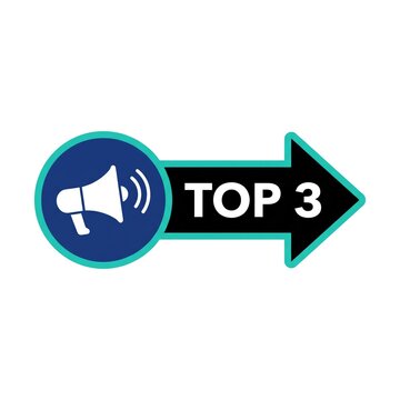 Top three audio selection directional arrow with microphone icon