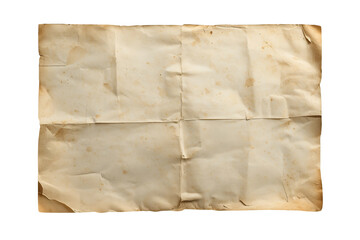 Fototapeta premium Large blank crumpled parchment sheet