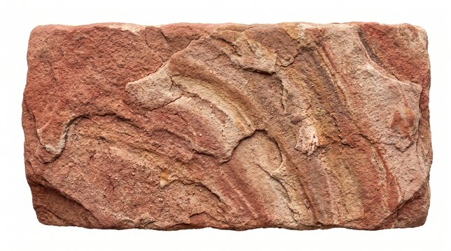 Close up of weathered sandstone rock formation with natural patterns and textures