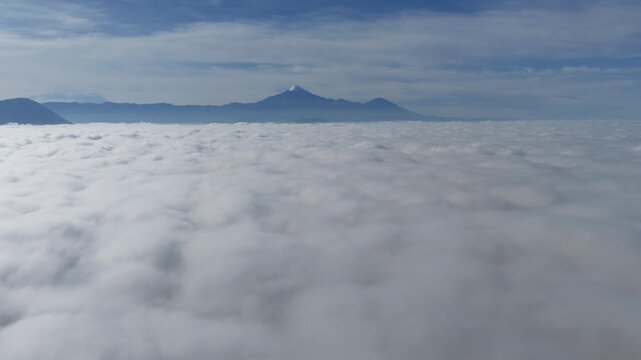 Timelapse video in a very cloudy day near orizaba volcano in mexico